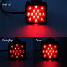 OPP ULITE Hitch Lights 15 LEDs Black Lens 2ND Trailer LED Brake Tail Light Cover with Strobe Mode Fit 2" Receiver Truck SUV Pickup (Trailer Lights LY039-2)