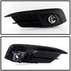 VIPMOTOZ Black Bezel OE-Style Front Fog Light Driving Lamp Housing Assembly For 2016-2018 Honda Civic Coupe Sedan - Built-In Rainbow RGB LED Bulbs, Driver & Passenger Side