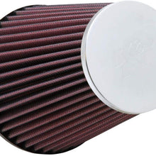 K&N Universal Clamp-On Air Filter: High Performance, Premium, Washable, Replacement Filter: Flange Diameter: 2.625 In, Filter Height: 6 In, Flange Length: 0.75 In, Shape: Round Tapered, RC-9340
