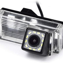 eHANGO Car Rear View Camera with 4 Pin to RCA Cable Bracket License Plate Lights Housing Mount for Toyota REIZ 4D MK1 / Toyota Mark X 4D MK1 / Toyota Prius/Toyota Land Cruiser (8 LED Angle)