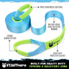 Stay There 3'' × 20ft Tow Recovery Strap, Heavy Duty with 30,000 lb Capacity-Emergency Towing Rope for Recovery Vechiles-Storage Bag (Blue)