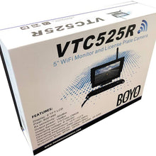 BOYO VTC525R - Wireless Vehicle Backup Camera System with 5” Monitor and Bar-Type License Plate Backup Camera for Car, Truck, SUV and Van