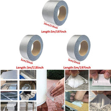 17Ft X 2in Magical Repair Tape, Strong Aluminium Foil Butyl Rubber Foil Tape self-Adhesive Silver Waterproof Repair Tape UV Resistant for Roof Leak, Surface Crack (Silver, 1.5mm5cm5m)