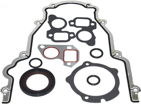 TCS 45993 Timing Front Cover Water Pump Gasket Crankshaft Seal Set 4.8 5.3 5.7 6.0 for Chevrolet Silverado Express Camaro GMC Sierra Savana 1500 2500 3500 Yukon Cadillac Buick LS LS1 LS6 LS2 LS3