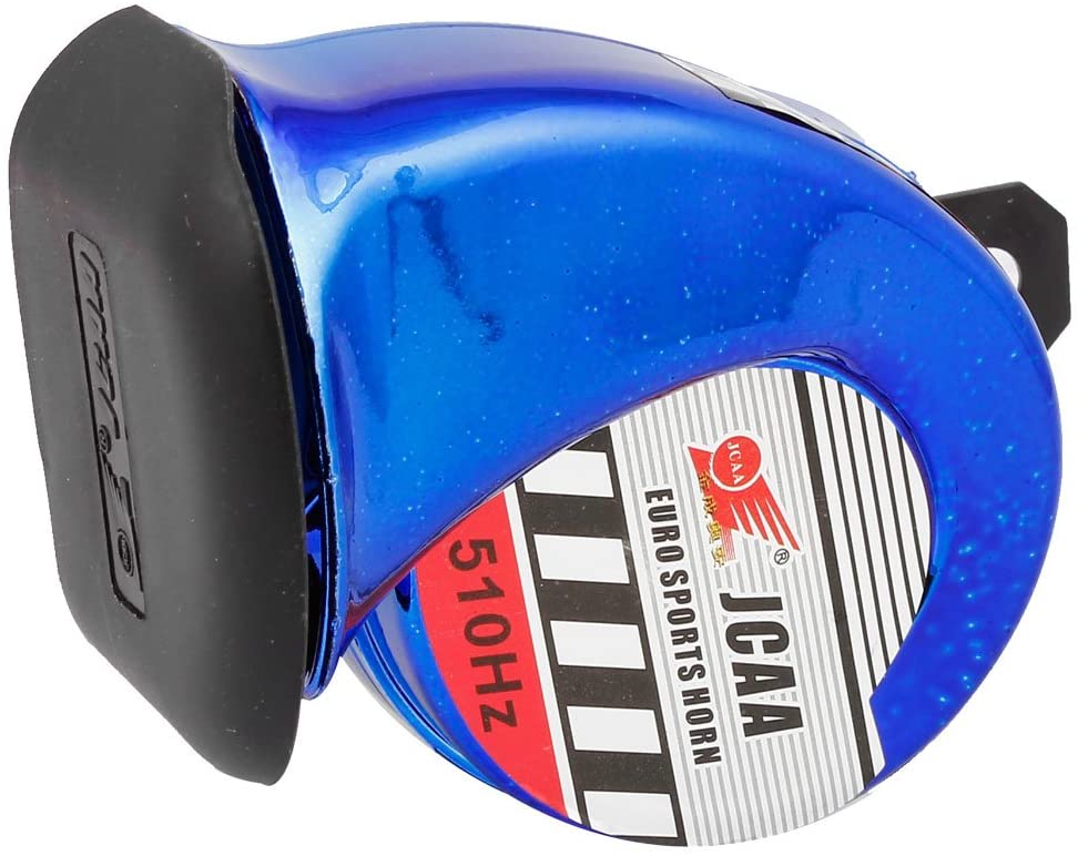 uxcell Cars Snail Design Two Tone Loud Trumpet Horn Blue