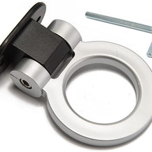 EPMAN Universal ABS Bumper Car Sticker Adorn Car Dummg Tralier Tow Hook Kit Car-Styling TK-IS07220 (Silver)