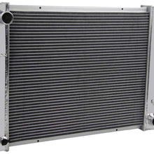 CoolingSky 3 Row All Aluminum Radiator +16" Fan W/Shroud&Thermostat Relay Kit for 1969-74 Nova/Firebird, 1971-73 Camaro Impala Caprice More GM Models, 27 Inches Overall Width