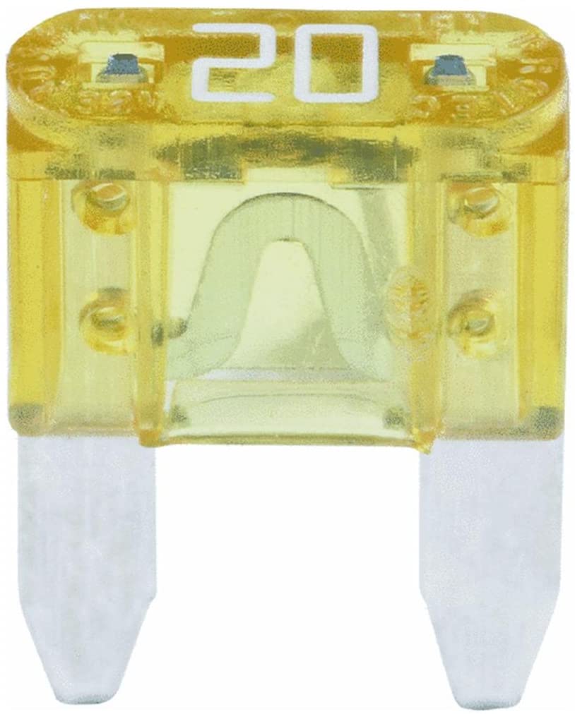 Bussmann BP/ATM-20ID Yellow ATM 20 Amp easyId Illuminating Fast-Acting Automotive Mini Blade Fuses - 2 per Card