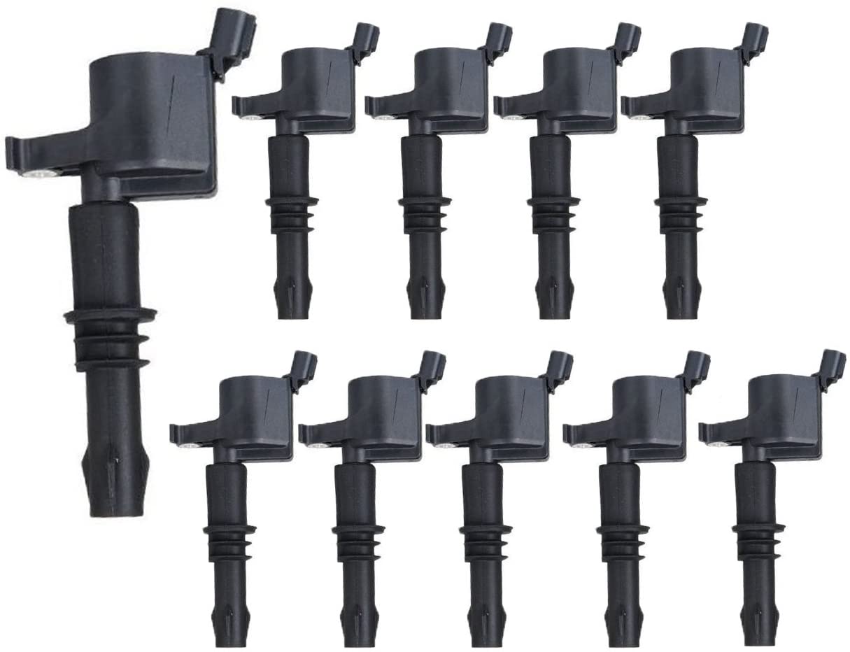 ENA Pack of 10 Ignition Coils compatible with 2005-2008 Ford Super Duty F-250 F-350 F-450 F-550 6.8L V10 fit 3L3Z12029BA 3L3E 3L3U 3L3Z