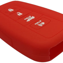 Coolbestda 2Pcs Rubber 4buttons Smart Key Fob Full Protector Remote Skin Cover Case Keyless Jacket for 2018 Toyota Camry C-HR Prius HYQ14FBC Black