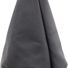 XtremeAmazing 5 Speed Manual Shift Knob with Leather Gear Lever Shifter and Handbrake Boot Cover Gaiter Black