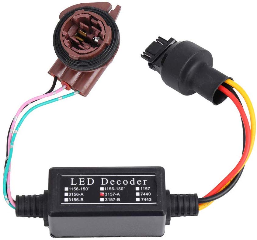 uxcell 2pcs 3157 LED Turn Signal Light Canbus Error Resistor Canceller Decoder 50W DC 12V 8R