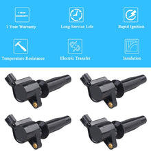 JDMON Compatible with Ignition Coil Pack Ford Focus Fiesta Escape Transit Connect Mazda 3 Tribute Mercury Mariner Replaces FD505 DG501 DG504 DG541 DG507 Pack of 4