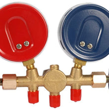 Refrigerant Manifold Gauge Set, KKmoon Refrigerant Manifold Gauge Set Air Conditioning Tools with Hose and Hook for R12 R22 R404A R134A