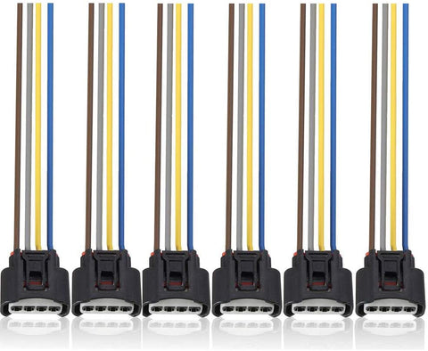 90980-11885 6 Connector Plug Harness Ignition Coil Compatible with Toyota Lexus 4-way female