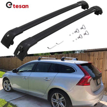 2 Pieces Cross Bars Fit for VOLVO V60 2011-2018 Black Cargo Baggage Luggage Roof Rack Crossbars