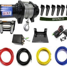 Bronco AC-12015 2500 LB Winch,Steel Cable