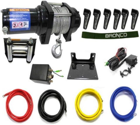Bronco AC-12015 2500 LB Winch,Steel Cable