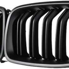 Fit 2012-2018 BMW 3 Series F30 F31 F35 Grille High Gloss BLACK Cool Bussiness Style Replacement Conversion Grill Sturdy ABS Easy To Install (Half Chrome-Gloss Black)