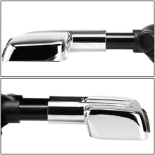 Pair Chrome Power Heated w/Smoked LED Turn Signal Light Side Towing Mirrors Replacement for Silverado Sierra 14-20
