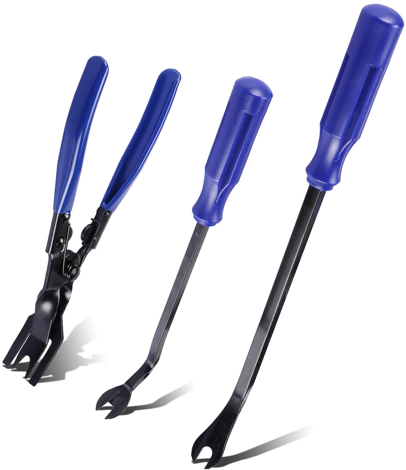 LivTee 3 Pcs Clip Pliers Set & Fastener Remover Tool - Auto Upholstery Combo Repair Kit with Storage Bag for Car Door Panel Dashboard