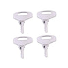 FridayParts 4pcs Ignition Keys 55240 66711-55140 for Kubota B20 B5100 B6100 B7100 B7200 B8200 B9200