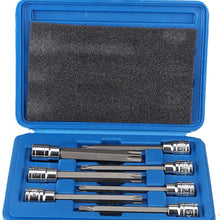 Terisass Torx Star Bit Socket Set 7Pcs 3/8inch Drive Extra Long Torx Star Bit Socket Set Drive Repair Tool Kit Torx Star Socket Bits Tool Kit