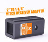 MICTUNING 2 inches Class III/IV to 1-1/4 inches Class I/II Receiver Hitch Adapter Insert Sleeve Mount Adapter - 2 inches to 1.25 inches Receiver Reducer Converter for Bike Rack and Cargo Carriers