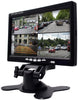 7 Inch HD 4 Split Quad Video Displays Backup Monitor kit LCD Rear View Monitor for Car Backup Camera Kit & Home Surveillance Security System