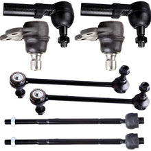 LSAILON 8pcs Front Sway Bar Links Outer Inner Tie Rods Kit Lower Ball Joints Fit Saturn L100 Saturn L200 Saturn L300 Saturn LS Saturn LS1 Saturn LS2 Saturn LW1 Saturn LW2 Saturn LW200 Saturn LW300