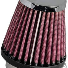 K&N Universal Clamp-On Air Filter: High Performance, Premium, Replacement Engine Filter: Flange Diameter: 1.9375 In, Filter Height: 3 In, Flange Length: 0.625 In, Shape: Round Tapered, RC-1060
