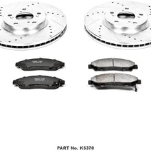 Power Stop K5370 Front Z23 Evolution Brake Kit with Drilled/Slotted Rotors and Ceramic Brake Pads