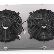LUXERAD Radiator For 1968-1972 Chevelle El Camino Pontiac GTO SHROUD&Fan 3-Row Aluminum