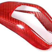 YIWANG Red Real Carbon Fiber Gear Shift Knob Head Cover for Land Rover Range Rover Sport 2018 2019 2020 Car Accessories