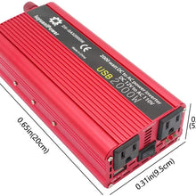 LVYUAN Power Inverter 1200W/2000W(Peak) DC to AC 12V to 110V Car Inverter DC 12V Inverter with 3.1A USB Car Adapter with Battery Clips