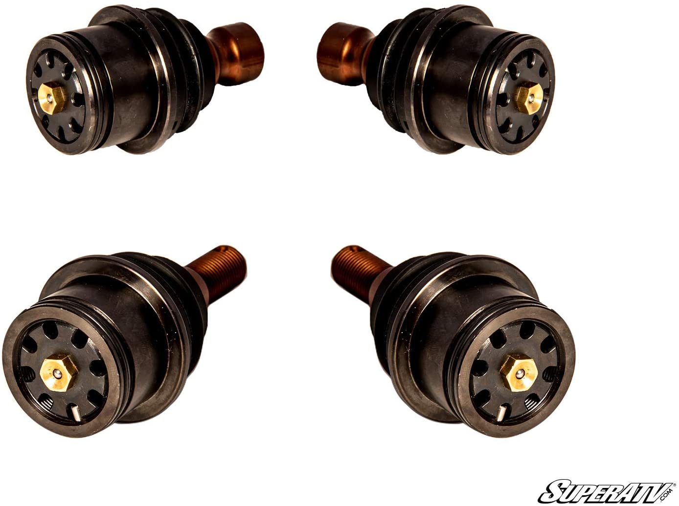 SuperATV Super Duty Replacement Ball Joint for Can-Am Maverick X3 (2017+) - 2 Upper & 2 Lower Ball Joint - Double the Strength of Stock!