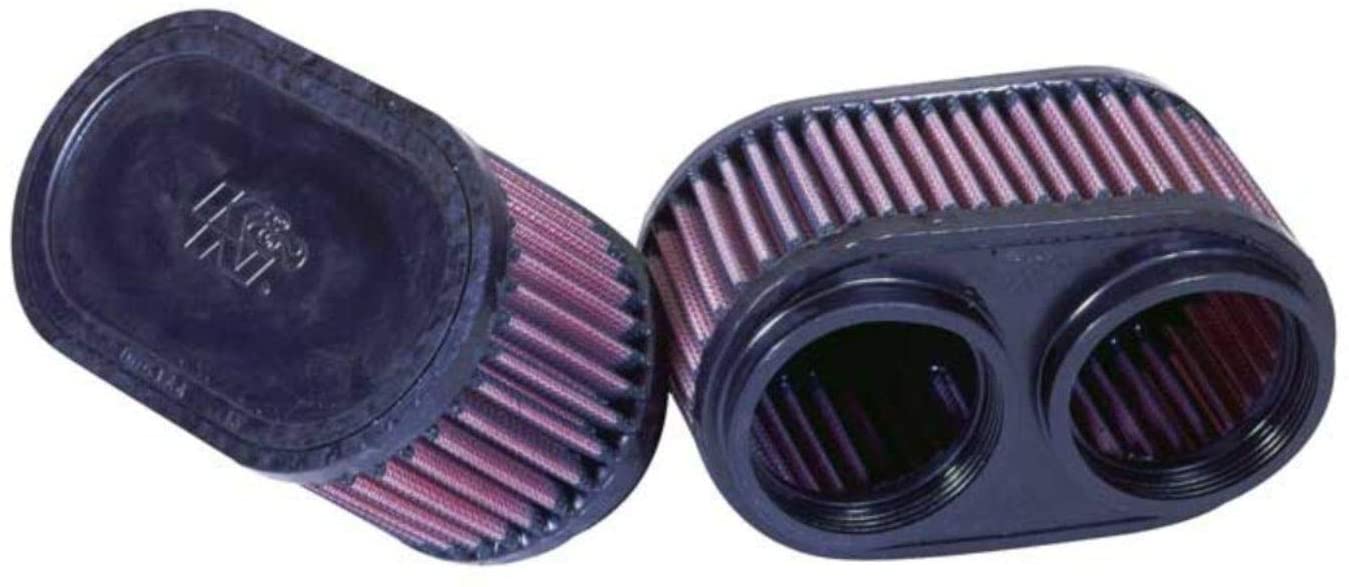 K&N Universal Clamp-On Air Filter: High Performance, Premium, Washable, Replacement Engine Filter: Flange Diameter: 2.375 In, Filter Height: 3 In, Flange Length: 0.375 In, Shape: Oval, RU-2922