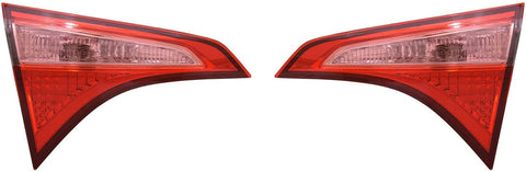 Rareelectrical NEW PAIR OF INNER TAIL LIGHTS COMPATIBLE WITH TOYOTA COROLLA L LE 2017 81580-02A50 8159002A50 8158002A50 TO2803135 81590-02A50