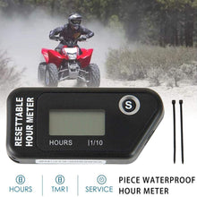 LCD Digital Resettable No Power Required Inductive Waterproof Hour Marine Motorcycle Snowmobile ATV Meter for Fuel Engine