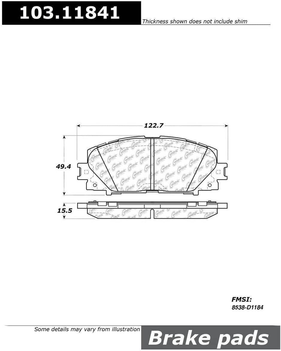 Centric 103.11841 Brake Pad