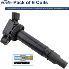 6Pack Ignition Coils Fits for Toyota 4Runner Toyota Tacoma IS F Scion xB Replaces UF495 90080-19015 C1426 5C1419-2.4L 2.7L 4.0L