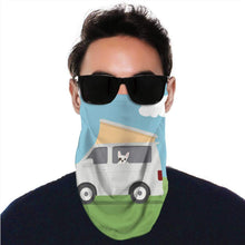 Dog and Cat Over Blank Sign Dog, 1with 2 Filters Face Neck Gaiters ana Scarf wea