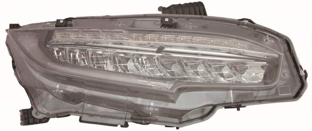 KarParts360: For 2016 2017 2018 HONDA CIVIC Head Light Assembly Driver and Passenger Side w/Bulbs (Black Housing) Replaces HO2502176 CAPA Certified HO2503176