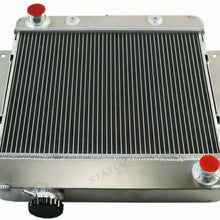 CoolingSky 62MM 4 Row Core Aluminum Radiator for 1962-1967 Chevrolet Chevy II Nova 6CYL Mount V8 Conversion