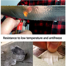 17Ft X 2in Magical Repair Tape, Strong Aluminium Foil Butyl Rubber Foil Tape self-Adhesive Silver Waterproof Repair Tape UV Resistant for Roof Leak, Surface Crack (Silver, 1.5mm5cm5m)