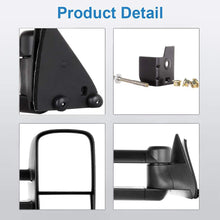 ECCPP Towing Mirrors Replacemen for 88-98 for Chevy/GMC C/K1500 88-00 C/K2500 3500 92-99 Suburban C/K1500 2500 Tahoe Yukon Truck/2000 for Chevy Tahoe GMC Yukon V8 5.7L Manual Telescoping Side Mirrors