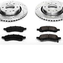 Power Stop K2084 Front Brake Kit with Drilled/Slotted Brake Rotors and Z23 Evolution Ceramic Brake Pads