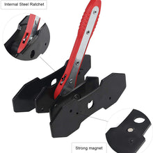 JDMON Brake Piston Caliper,Brake Caliper Press Tool,for Single Twin Quad Piston Disc Brake,360 Degree Swing Ratchet Wrench Spreader Tools,with 2 pcs Steel Plates, Red