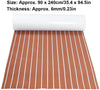 Hlyjoon EVA Boat Mat 90x240cm Marine Flooring Mat Anti-Slip Self-Adhesive Decking Strips Roll for Boat Yacht