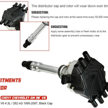 EFI Distributor for 1995-2007 Chevy GM V6 4.3L 262 Ignition Distributor 6 Cylinders Vortec with Black Cap